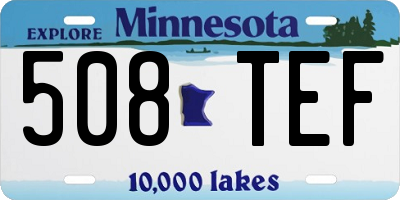 MN license plate 508TEF