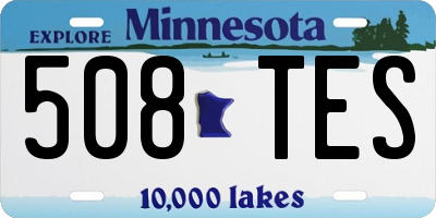 MN license plate 508TES