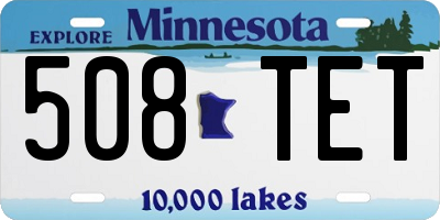 MN license plate 508TET