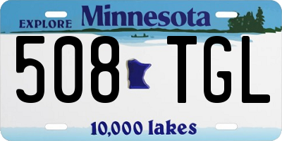 MN license plate 508TGL