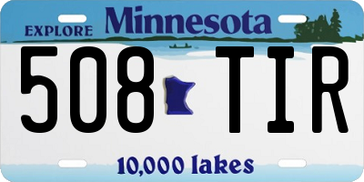 MN license plate 508TIR