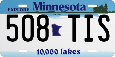 MN license plate 508TIS