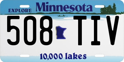 MN license plate 508TIV