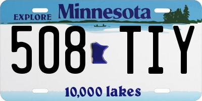 MN license plate 508TIY