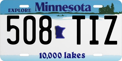 MN license plate 508TIZ