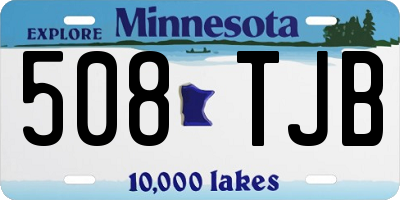 MN license plate 508TJB