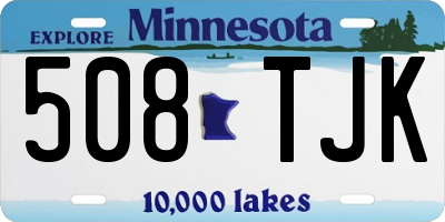 MN license plate 508TJK