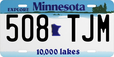 MN license plate 508TJM