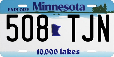 MN license plate 508TJN