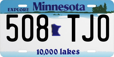 MN license plate 508TJO