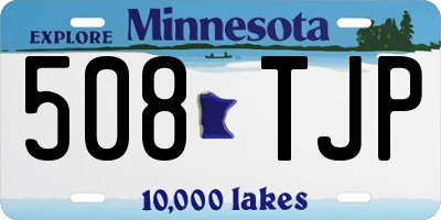 MN license plate 508TJP