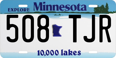 MN license plate 508TJR