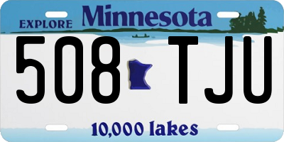 MN license plate 508TJU