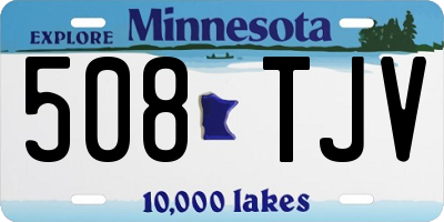 MN license plate 508TJV