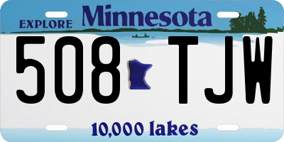 MN license plate 508TJW