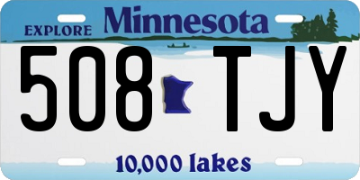 MN license plate 508TJY