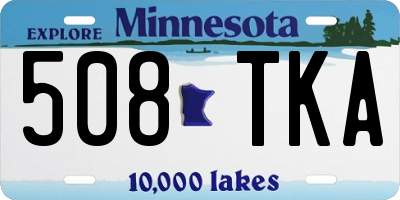 MN license plate 508TKA