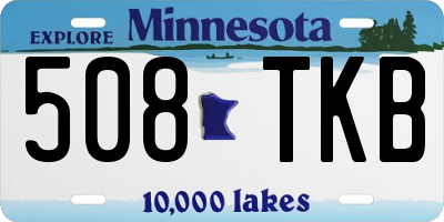 MN license plate 508TKB