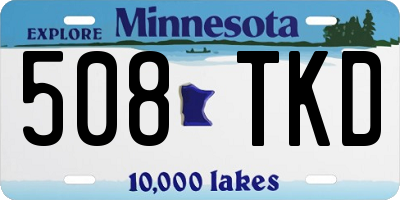MN license plate 508TKD