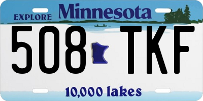 MN license plate 508TKF
