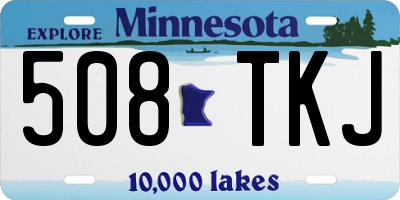 MN license plate 508TKJ
