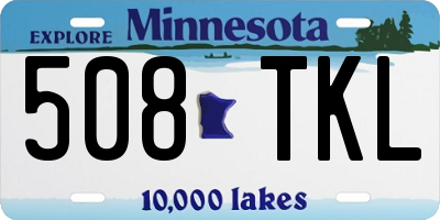 MN license plate 508TKL