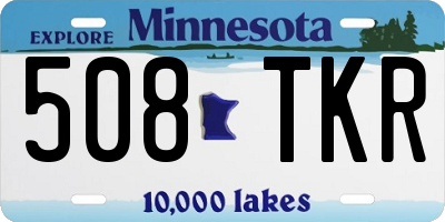 MN license plate 508TKR