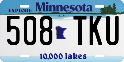 MN license plate 508TKU