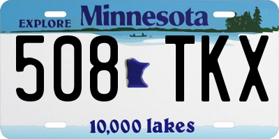 MN license plate 508TKX