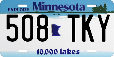 MN license plate 508TKY