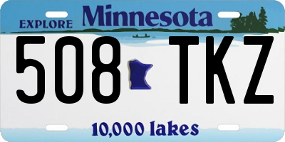 MN license plate 508TKZ