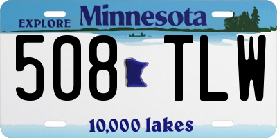 MN license plate 508TLW