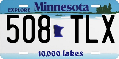 MN license plate 508TLX
