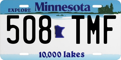 MN license plate 508TMF