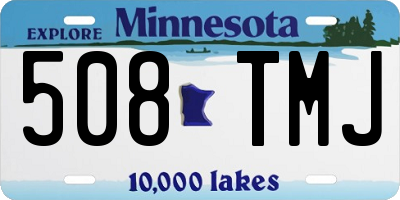 MN license plate 508TMJ