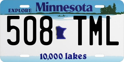 MN license plate 508TML