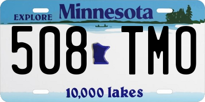 MN license plate 508TMO