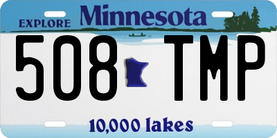 MN license plate 508TMP