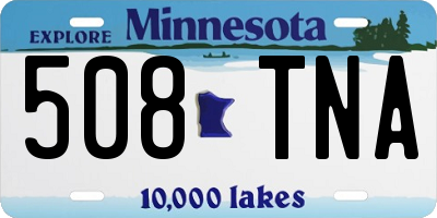 MN license plate 508TNA