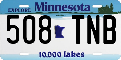 MN license plate 508TNB