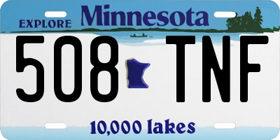 MN license plate 508TNF