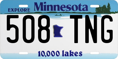 MN license plate 508TNG