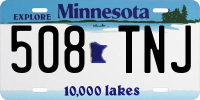 MN license plate 508TNJ