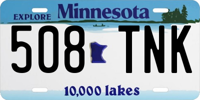 MN license plate 508TNK