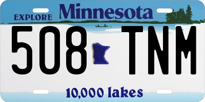 MN license plate 508TNM
