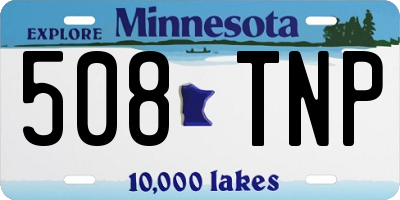 MN license plate 508TNP