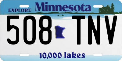 MN license plate 508TNV