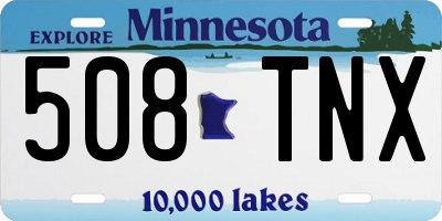MN license plate 508TNX