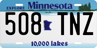 MN license plate 508TNZ