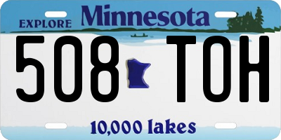 MN license plate 508TOH